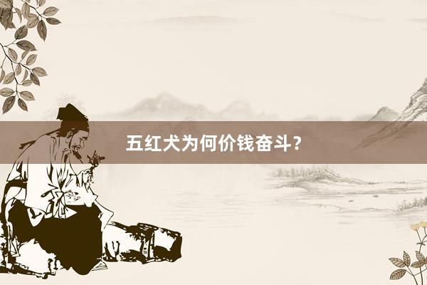 五红犬为何价钱奋斗？